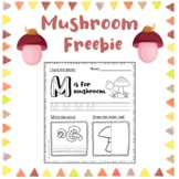 Fall Freebie - Mushroom Worksheet