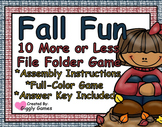 Fall Fun 10 More or Less File Folder Game