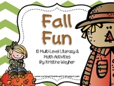 Fall Fun ~ 10 Multi-level Literacy & Math Activities