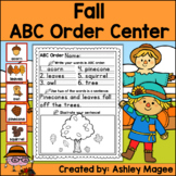 Fall ABC Order Writing Literacy Center Station with differ