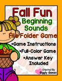 Fall Fun Beginning Sounds File Folder Game