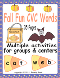 Fall Fun CVC Words  - Activities for Whole Group and Centers