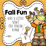 Fall Fun File Folder Game: Big & Little Sort