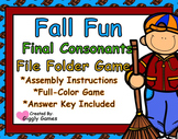 Fall Fun Final Consonants File Folder Game