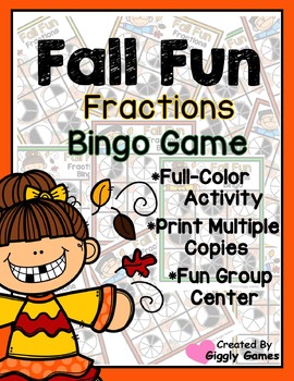Preview of Fall Fun Fractions Bingo Game