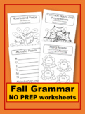 Fall Fun Grammar Worksheets