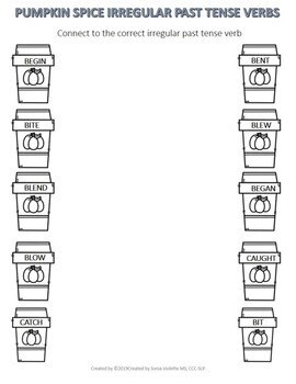 Irregular Past Tense Verbs Packet-Fall Fun | TpT
