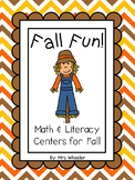 First Grade Centers: Fall