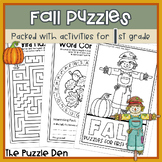 Fall Puzzles for First Grade