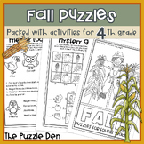 Fall Puzzles for Fourth Grade