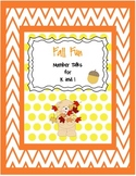 Fall Fun Number Talks for K-1