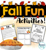 Fall Fun Activities Packet | Fall Bingo | Fall Poetry Leaf