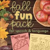 Fall Fun Pack | NO PREP Speech and Language Therapy Activi