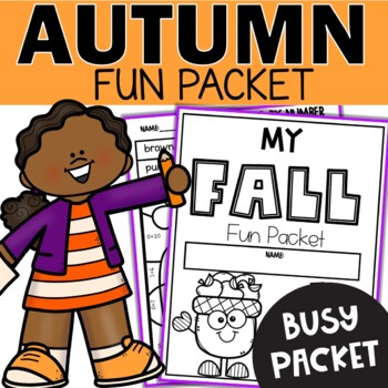 Preview of Fall Fun Busy Work Packet 1st and 2nd Grade Worksheets Early Finishers Morning