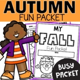 Fall Fun Busy Work Packet 1st and 2nd Grade Worksheets Ear