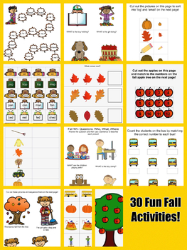 Preview of Fall Fun With Language!