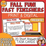 Fall Fun for Fast Finishers: 20 Open-Ended Task Cards - FREE!