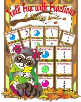 Preview of Fall Fun with Fractions Matching Game