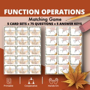 Preview of Fall: Function Operations Matching Game