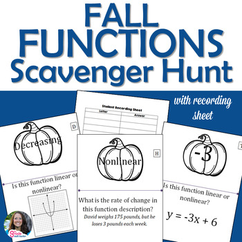 Preview of Fall Functions Pumpkin Scavenger Hunt Activity