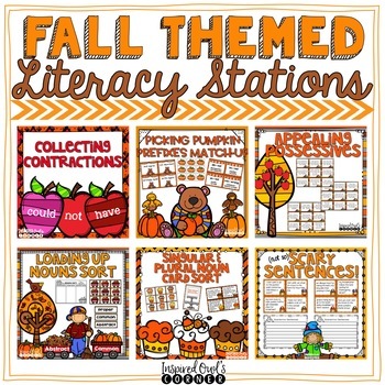 Preview of Literacy Centers - Fall Theme