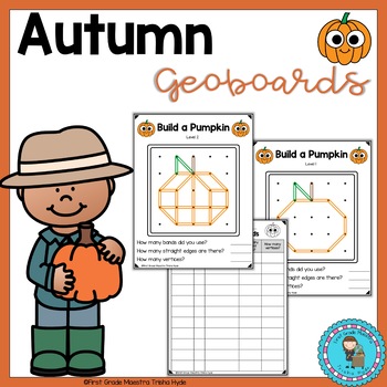 Preview of Fall Geoboard Task Cards
