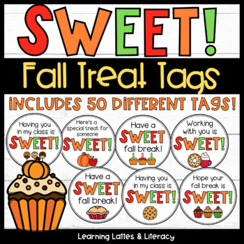 Printable Fall Pumpkin Spice Treat Tags, Baked Goods Tags, Candy