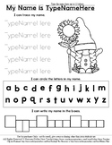 Fall Gnome - Name Tracing & Coloring Editable Sheet #60Cen