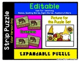 Fall Gnomes - Expandable & Editable Strip Puzzle w/ Multip