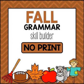 Preview of Fall Grammar Skill Builder - Interactive PDF