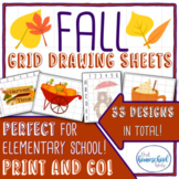 Fall Grid Drawing Set - Elementary and Homeschool