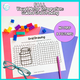 Fall Guided Grid Drawing: No Prep Visual Motor Integration Packet