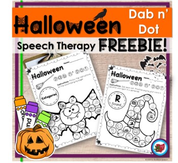 Preview of Fall Halloween Activities for Speech Therapy FREE! | Distance Learning