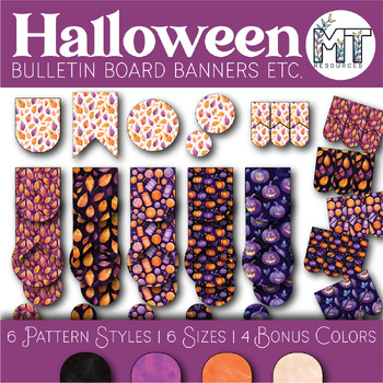 Preview of Fall Halloween Bulletin Board Banners & Pennants