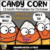 Fall Halloween Candy Corn Math - Make a Ten - Part Part Wh