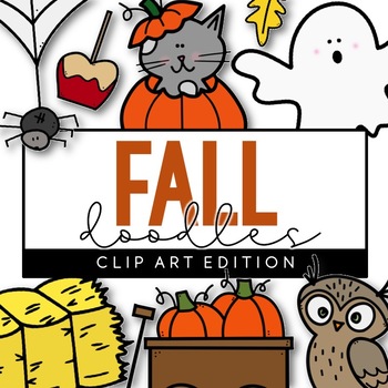 Preview of Fall/Halloween Doodles - Clip Art [IN COLOR!]