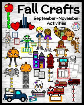 Preview of Fall, Halloween, Fire, Thanksgiving Crafts - September, October, November