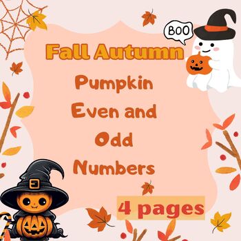 Preview of Fall / Halloween Math Craft - Pumpkins Even and Odd numbers