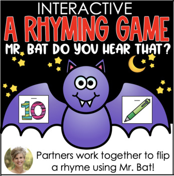 Preview of Partner Rhyming Game - Kindergarten Mr. Bat, Do You Hear That?