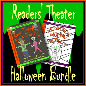 Preview of Fall Halloween Readers Theater Scripts, Poems, Activities: 3rd 4th 5th 6th Grade