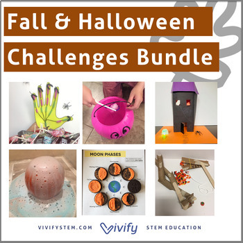 Preview of Fall & Halloween STEM Challenges Activity Bundle