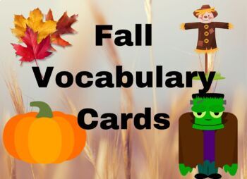 Preview of Fall & Halloween Vocabulary Cards