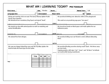 Preview of Fall (Halloween) Week Daily Lesson Plans and Vocabulary