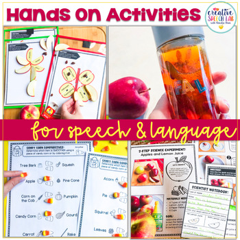 Preview of Fall Hands On Learning Activities for Speech and Language Skills