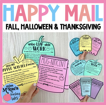 Preview of Fall Happy Mail | Parent Communication | Fall Notes Home | Classroom Management