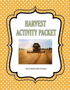 Preview of Fall Harvest Activity Packet for the Autism Classroom