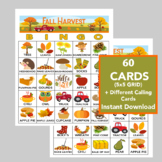 Fall Harvest Bingo, Bingo Games, Digital Download, 60 cards