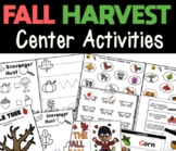 Fall, Harvest Unit Centers for 3K, Preschool, Pre-K, Kindergarten