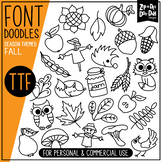 Fall Harvest Doodle Font {Zip-A-Dee-Doo-Dah Designs}