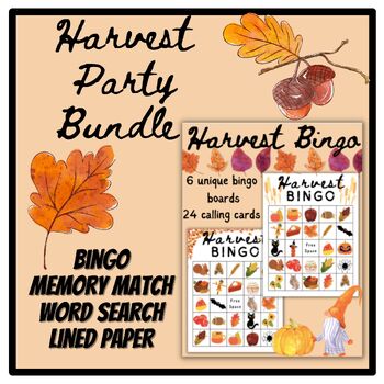 Preview of Fall Harvest Party Bundle - Class Party - Autumn Party